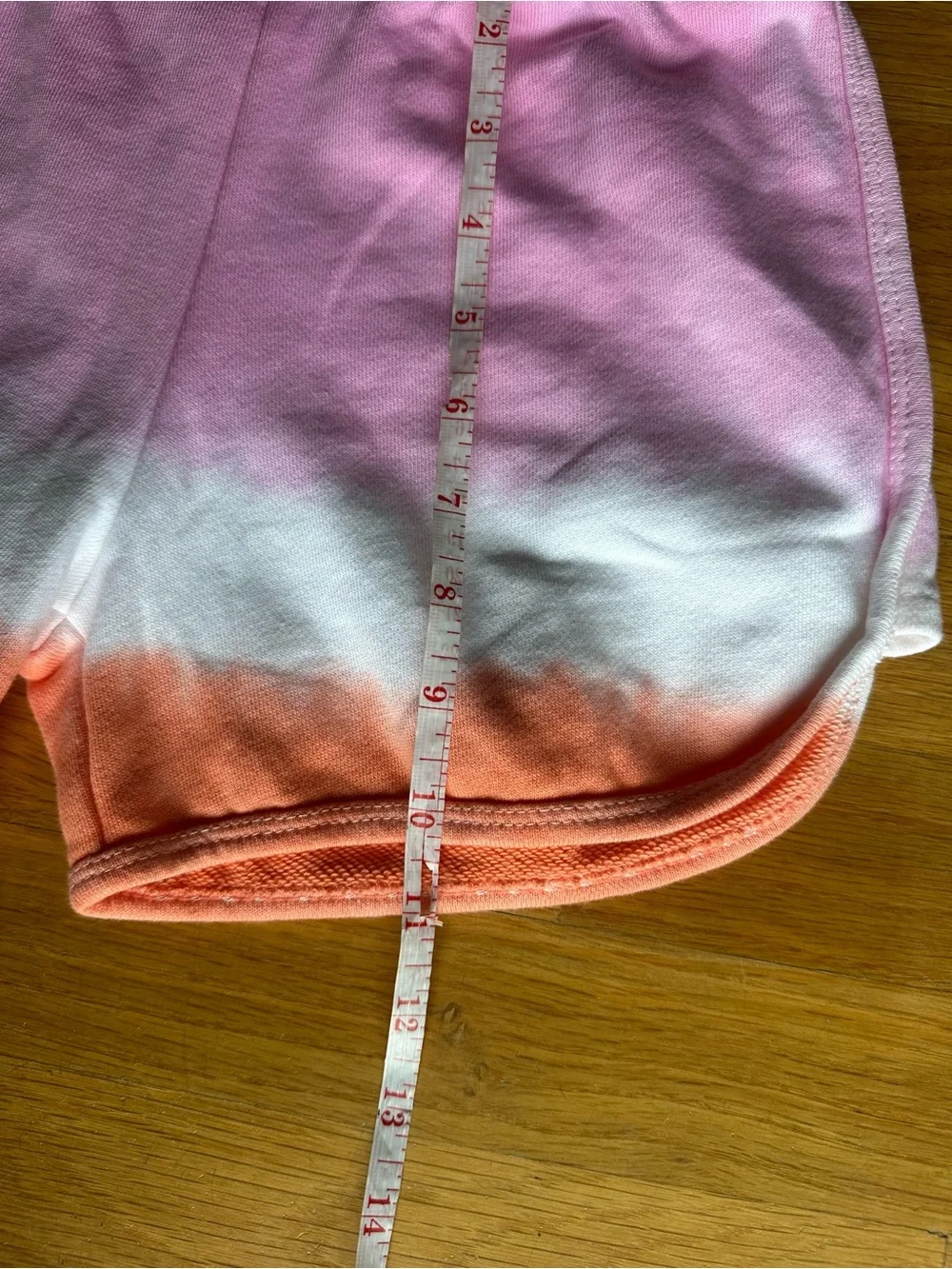 Joyous And Free Girls Paige Short Ombré Pink Orange Size 14 Elastic Waist